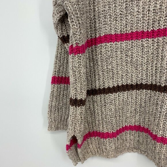 Free People Sweater Greenwich Village Stripe Pullover Oversized Pocket - Picture 11 of 11